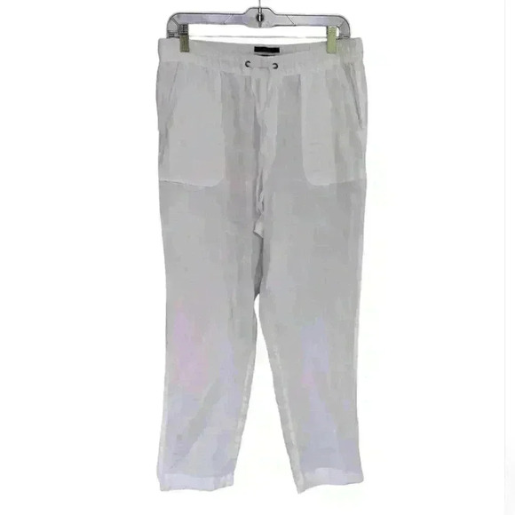 RACHEL Rachel Roy Pants - RACHEL Rachel Roy White Linen Pants